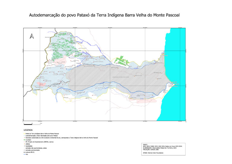 Limite da terra indígena Barra Velha do Monte Pascoal